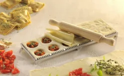 Gefu Ravioli/Maultaschenbrett silberfarben