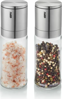 Gefu Salz- und Pfeffermühle Set silberfarben