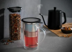 Gefu Teeglas silberfarben