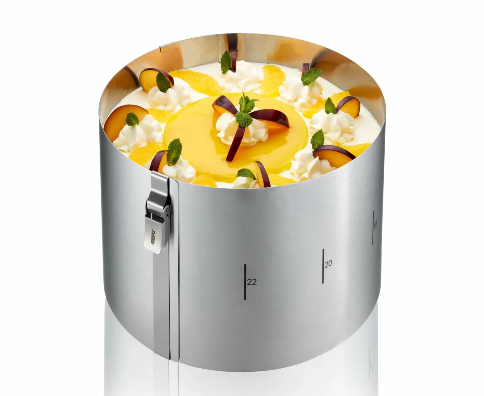 Gefu Tortenring 15cm silberfarben