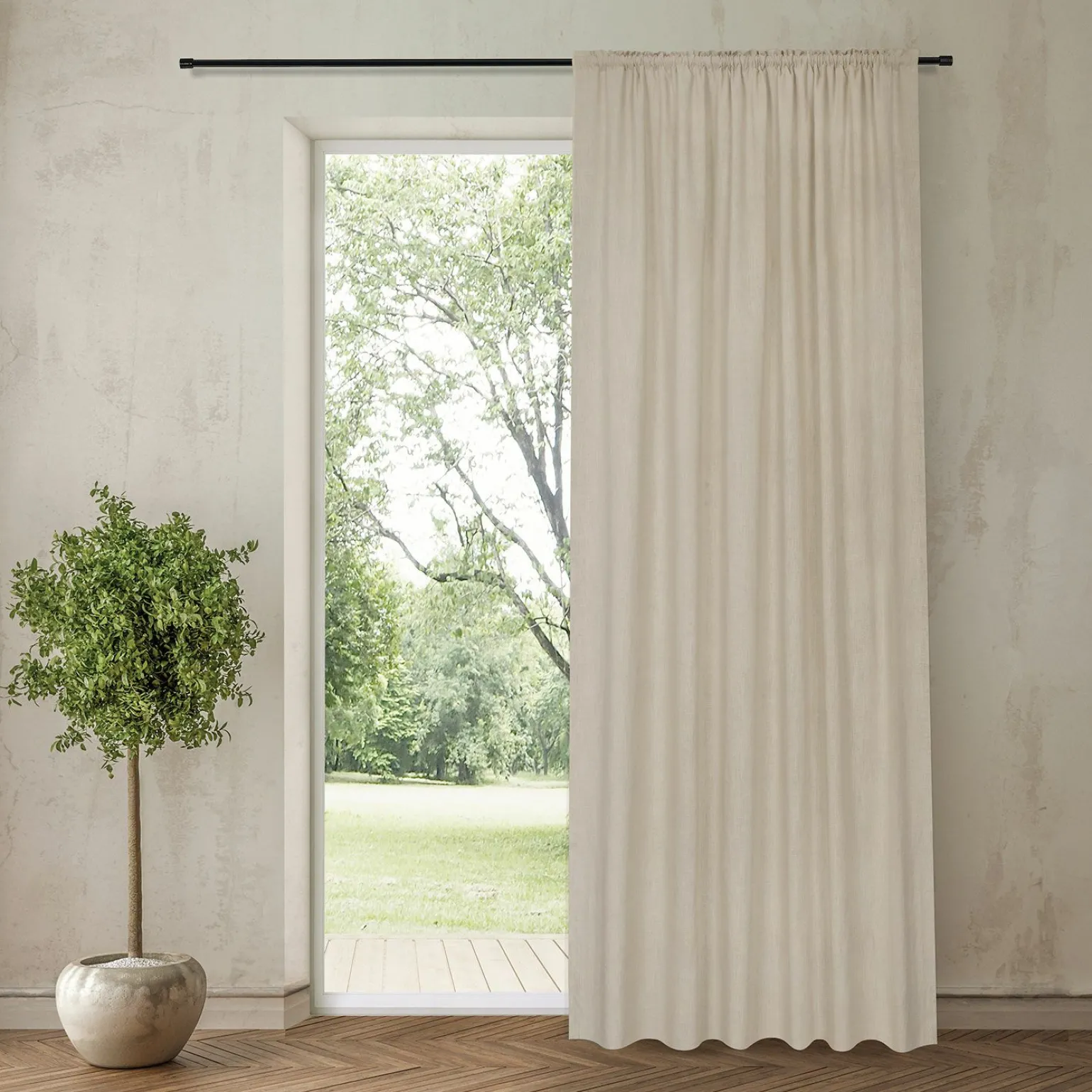 Gerster Gardinen-Vorhang braungelb