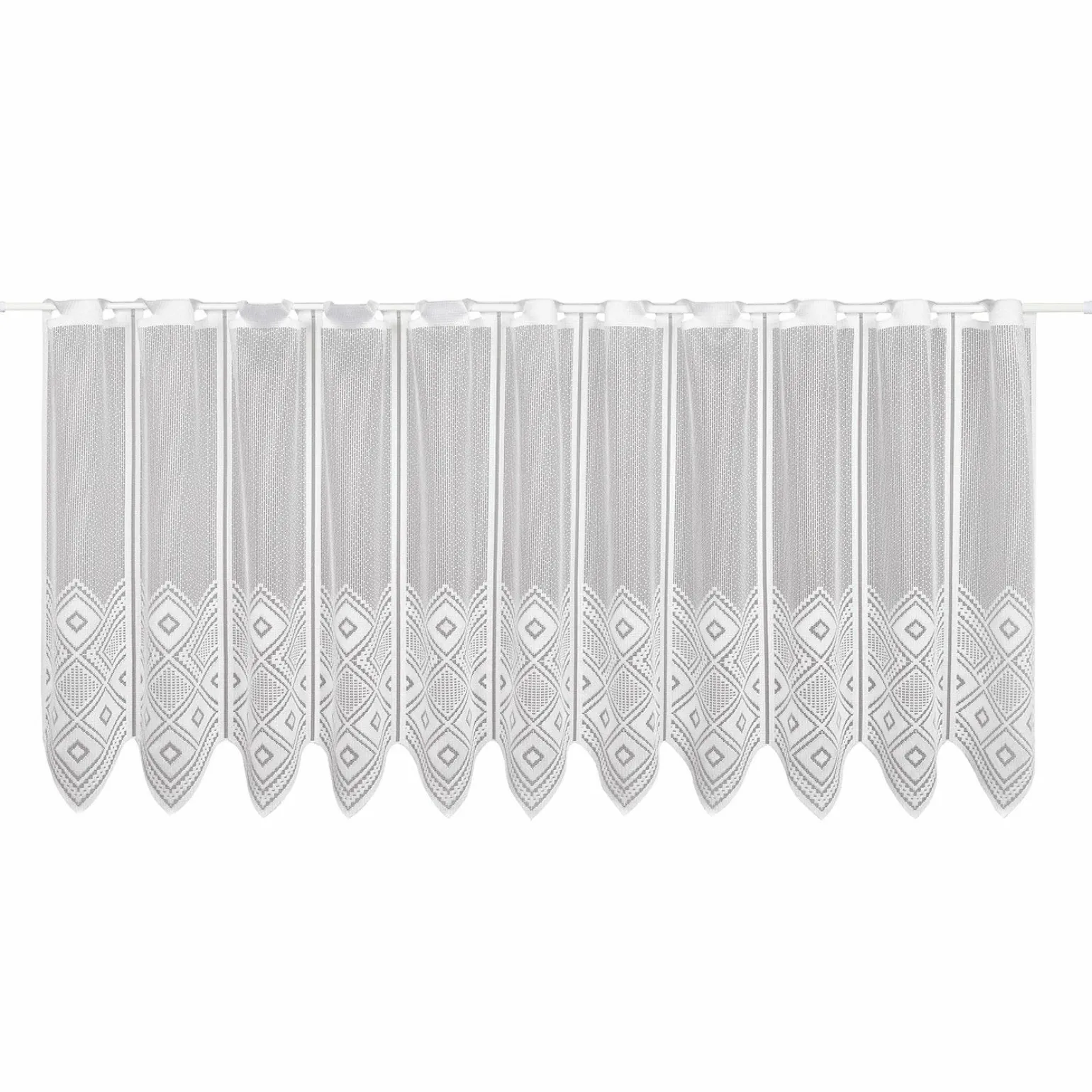 Gerster Jacquard-Bistrogardine weiß