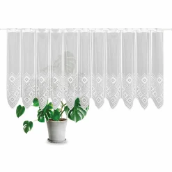 Gerster Jacquard-Bistrogardine weiß