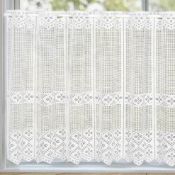 Gerster Jaquard-Bistrogardine weiß