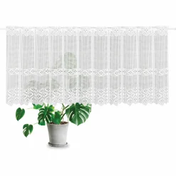 Gerster Jaquard-Bistrogardine weiß