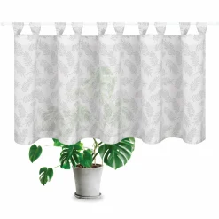 Gerster Schlaufen-Bistrogardine weiß