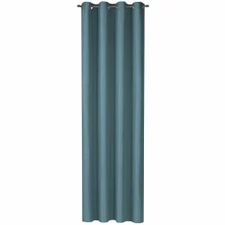 Gerster Ösenvorhang aus Dekostoff blaugrau