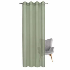 Gerster Ösenvorhang, uni, grün grün