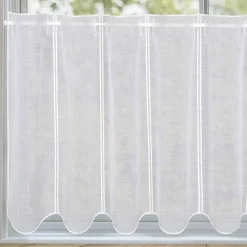 Gerster Stick-Bistrogardine weiß