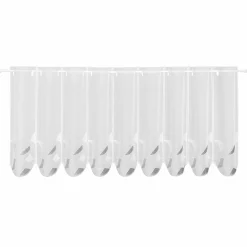 Gerster Stick-Bistrogardine weißgrau