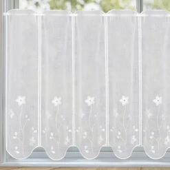 Gerster Stick-Bistrogardine weiß