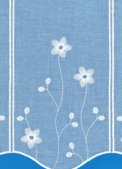 Gerster Stick-Bistrogardine weiß