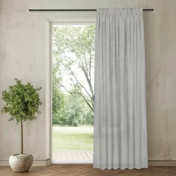 Gerster Vorhang mit Band u. Tunnelzug grau