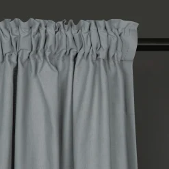 Gerster Vorhang mit Band u. Tunnelzug grau