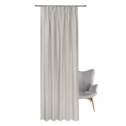 Gerster Vorhang mit verd. Schlaufen grau