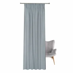 Gerster Vorhang mit verd. Schlaufen grünblau