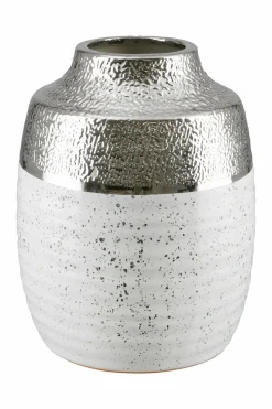 Gilde Vase 20cm silberfarben