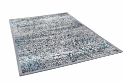 GINO FALCONE Webteppich modern graublau