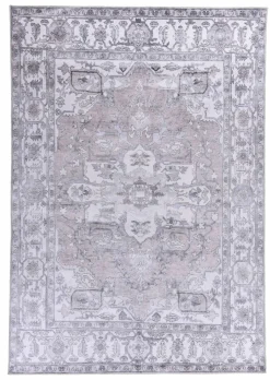 GINO FALCONE Webteppich modern grau