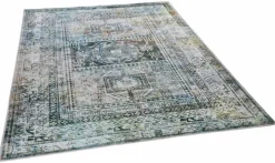 GINO FALCONE Webteppich modern blau