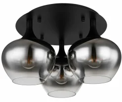 Globo Deckenleuchte 3flg schwarz