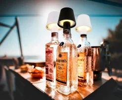 Globo LED - Akku - Flaschenleuchte schwarz