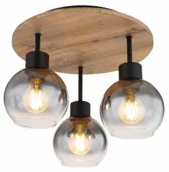 Globo LED-Deckenleuchte 3flg schwarz