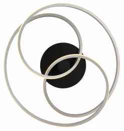 Globo LED-Deckenleuchte 1flg schwarzsilberfarben