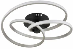 Globo LED-Deckenleuchte 1flg schwarzsilberfarben