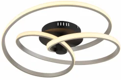 Globo LED-Deckenleuchte 1flg schwarzsilberfarben