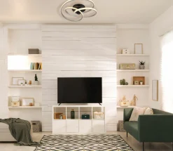 Globo LED-Deckenleuchte 1flg schwarzsilberfarben