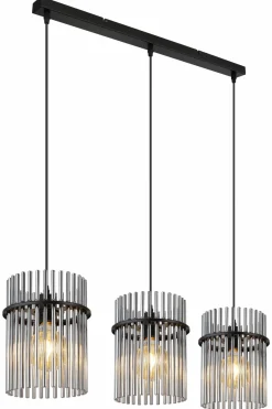 Globo LED-Pendelleuchte 3flg schwarz