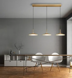 Globo LED-Pendelleuchte 1flg beigegelb