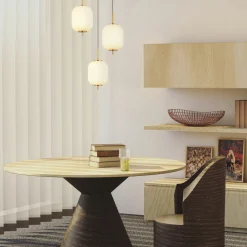 Globo LED-Pendelleuchte 3flg orangemehrfarbigschwarzgoldfarbengelb