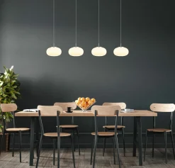 Globo LED-Pendelleuchte 4flg weißsilberfarbenmehrfarbig