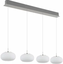 Globo LED-Pendelleuchte 4flg weißsilberfarbenmehrfarbig