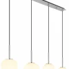 Globo LED-Pendelleuchte 4flg silberfarbengoldfarbengrau