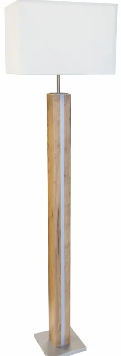 Globo LED-Stehleuchte 2flg braunbeige