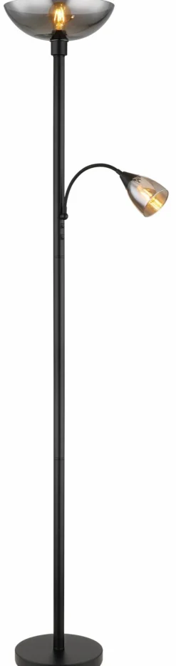 Globo LED-Stehleuchte 2flg schwarzgrau