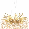 Globo Lüster 10flg transparentgoldfarbenorange