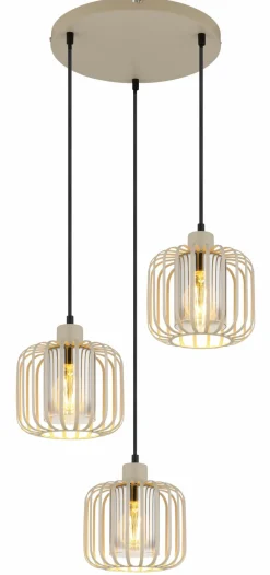 Globo Pendelleuchte 3flg beige