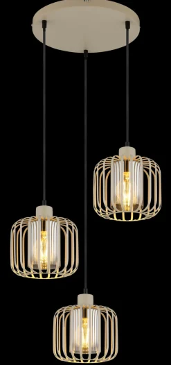 Globo Pendelleuchte 3flg beige