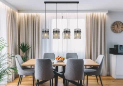 Globo Pendelleuchte 4flg schwarz