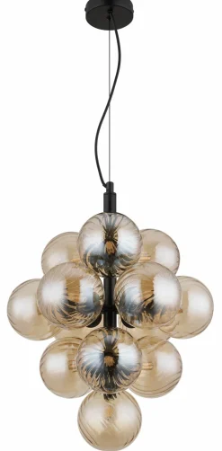 Globo Pendelleuchte 13flg schwarzorange