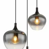 Globo Pendelleuchte 3flg schwarz