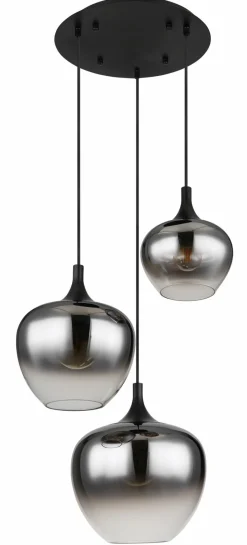 Globo Pendelleuchte 3flg schwarz