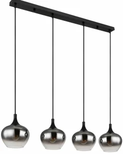 Globo Pendelleuchte 4flg schwarz