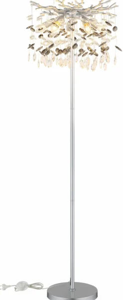 Globo Stehleuchte 5flg silberfarbengrau