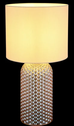 Globo Tischleuchte 1flg goldfarbenorangebeigegelb