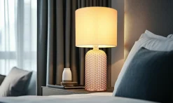 Globo Tischleuchte 1flg goldfarbenorangebeigegelb